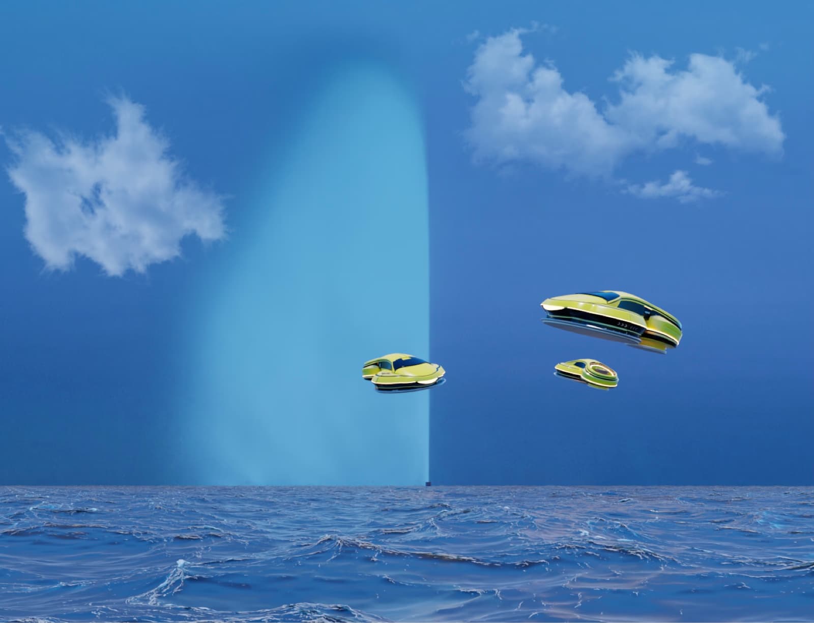 An NFT for flying Saucers over the red sea of Jeddah